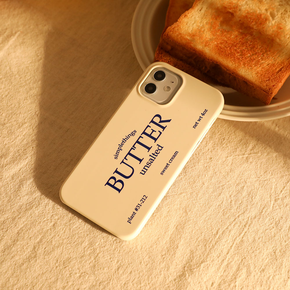 ［hard case］Butter lettering_blue